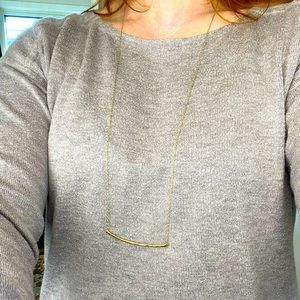 Long Bar Necklace 14k Yellow Gold Filled